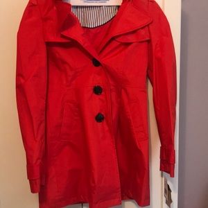 Red/orange Steve Madden rain/ trench coat